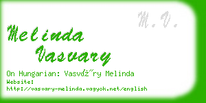 melinda vasvary business card